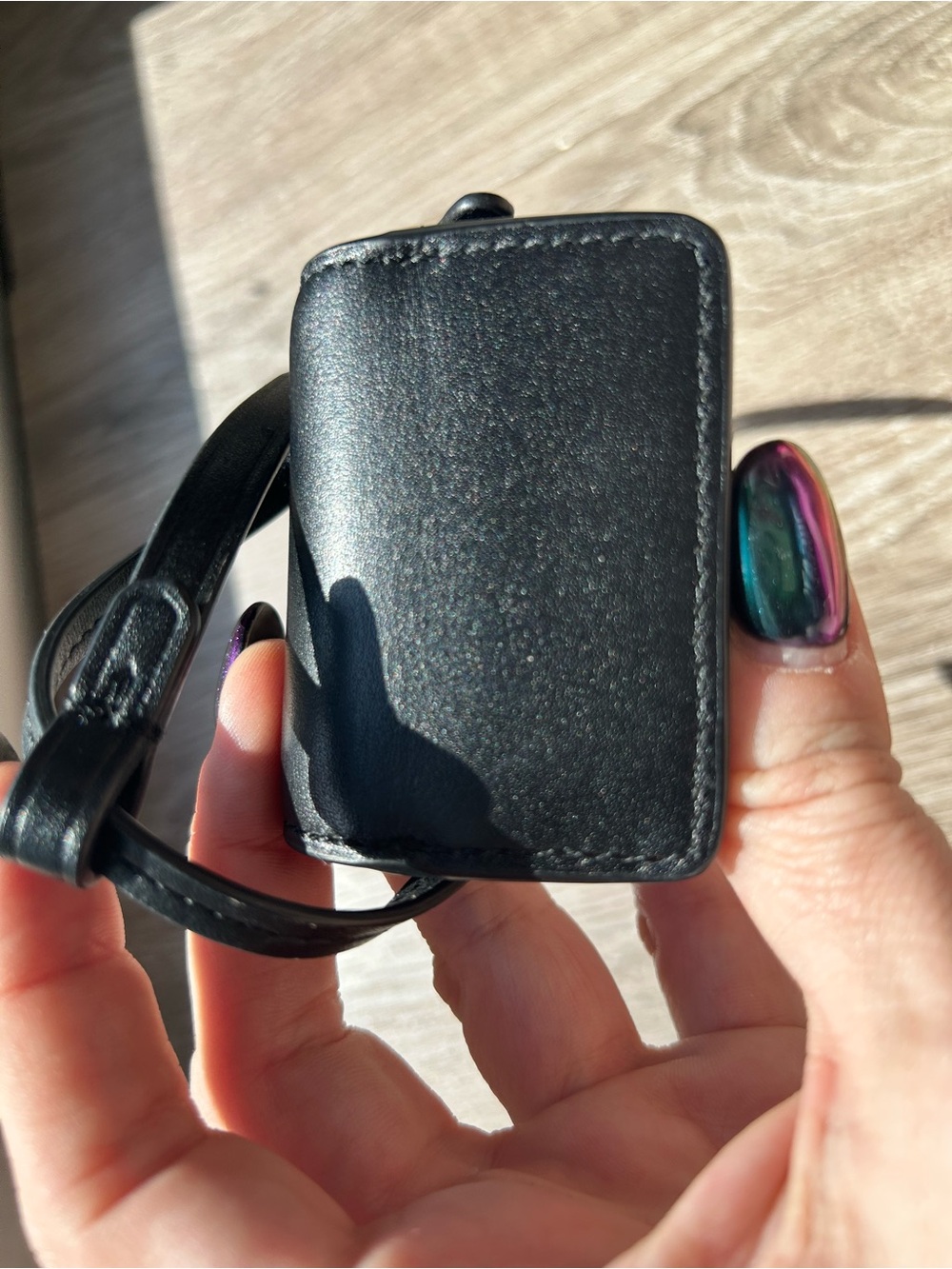 Tory Burch Black Leather AirPod Pro Case Holder - Picture 8 of 9
